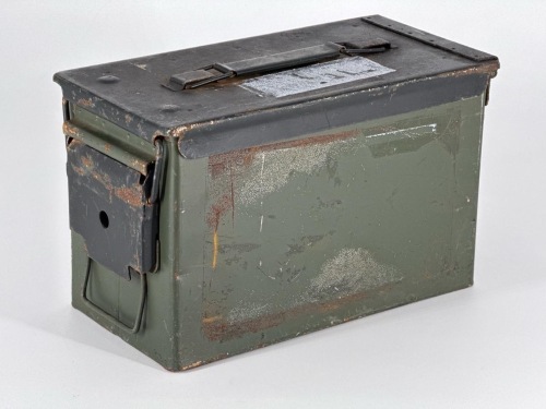 Qty: x6 - CASE METAL WITH HINGED LID