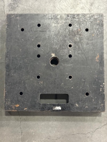 Qty: x2 - TRUSS BASE STEEL 21IN SQ X 1.50IN 56LB - 12+20+PIPE