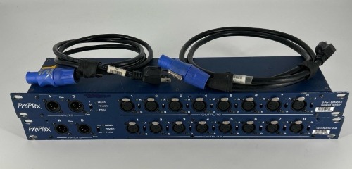 Qty: x2 - TMB PROPLEX OPTO BOX XLR5 2X 8 SWITCH A/B DMX