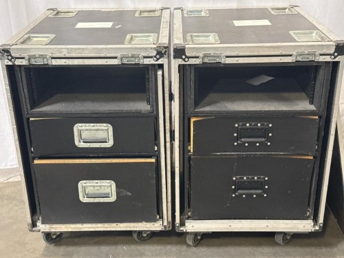 Qty: x2 - CASE - SMALL RACK WITH DRAWERS - MAY HAVE PEELING LAMINATE