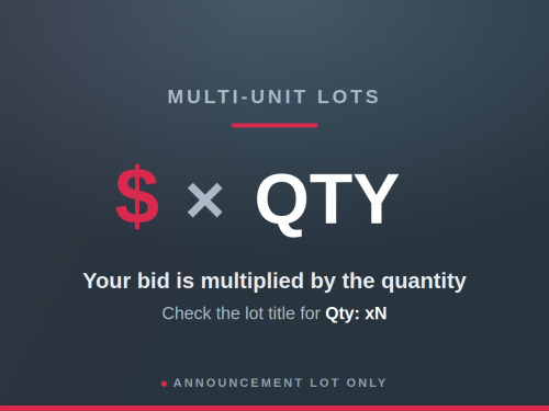 xQTY | Your Bid x the Quantity