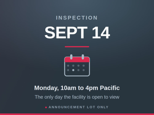 Inspection | Monday, September 14