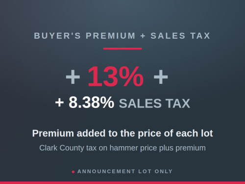 13% Buyer's Premium + 8.38% Sales Tax