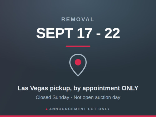 Removal | Las Vegas, Sept 17-22, By Appointment