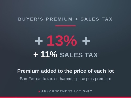 13% Buyer's Premium + 11% Sales Tax