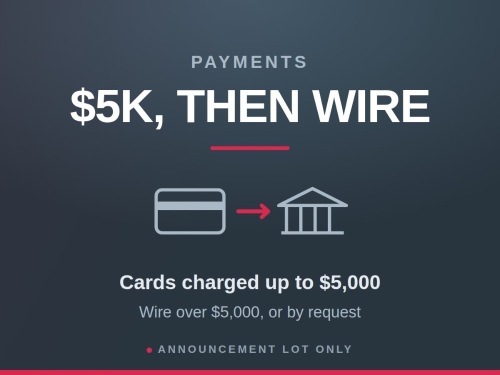 Payments | Cards to $5k, Then Wire