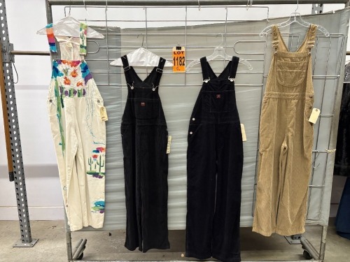 Collection of (4) 1980's overalls