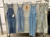 Collection of (4) denim overalls