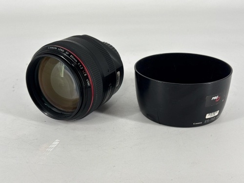 CANON II USM 85MM PRIME F/1.2 CAMERA LENS