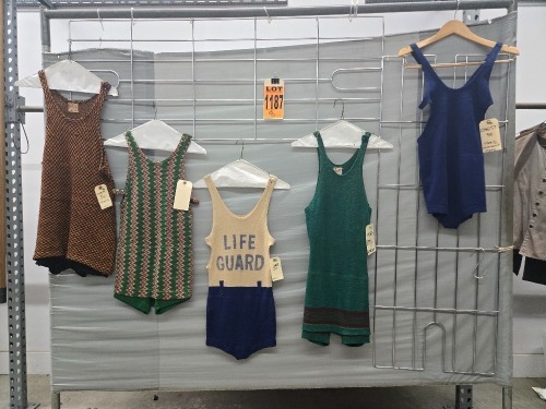 Collection of (5) 1920 & 30's era Men's Swimsuits