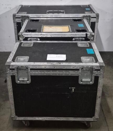 Qty: x3 - ROADCASE - 31Lx23Wx32H, 32Lx19Wx29H, 45Lx23Wx34H