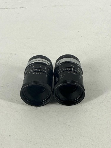 Qty: x2 - SONY VCL-12S12XM NF 1/2in 12MM CAMERA LENS
