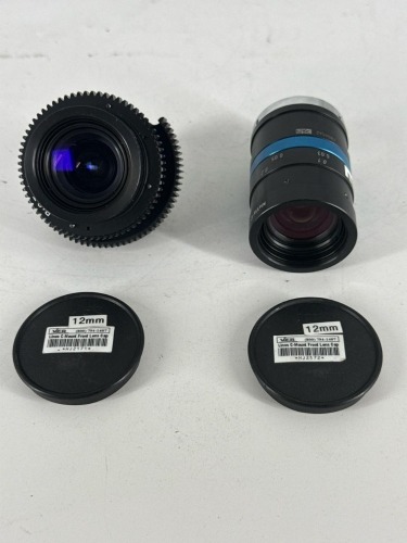 Qty: x2 - LINOS WITH F-I GEARS C IMS 12MM CAMERA LENS