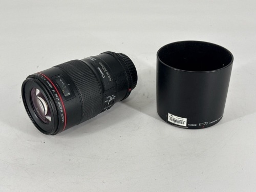 CANON USM IS 100MM PRIME F/2.8 EF CAMERA LENS