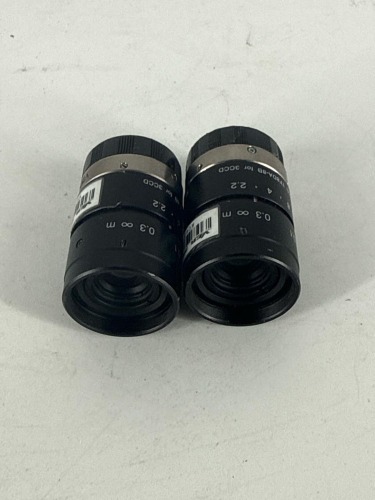 Qty: x2 - FUJI TF8DA-8B C 1/3in 8MM MANUAL CAMERA LENS
