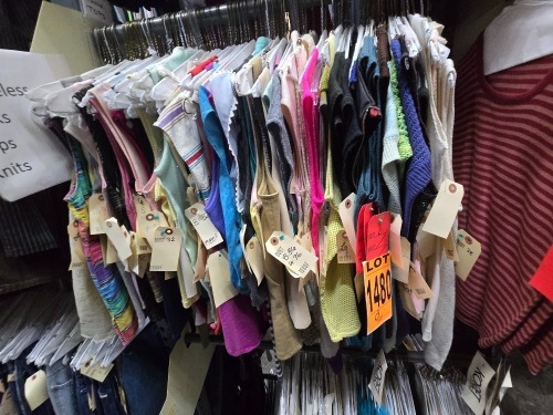 Collection of 1980's era sleeveless tanks, tops, knits