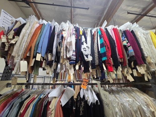 Collection of 1980's era sweaters, pullovers & cardigans
