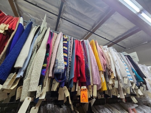 Collection of 1980's era sweaters, pullovers & cardigans