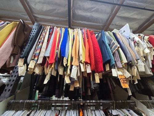 Collection of 1960's era sweaters, pullovers & cardigans