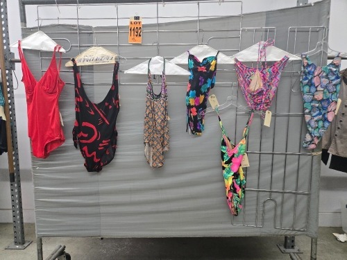 Collection of (6) 1990's era 1pc & (1) 2pc women's swimsuits