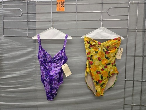 Collection of (2) 1990's era 1pc womens swimsuits