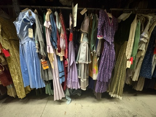 Collection of 1870-1880's era dresses. Various sizes