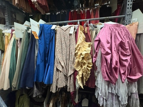 Collection of 1880's full skirts. Various sizes
