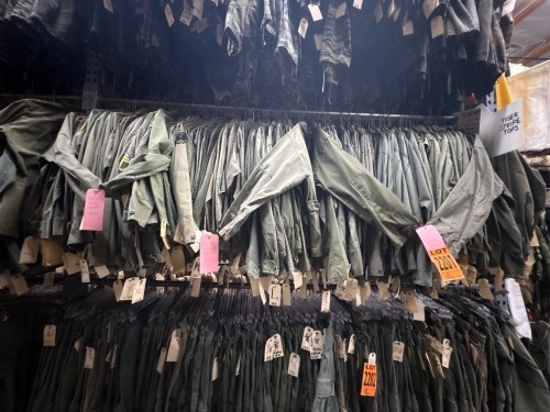 Collection of approx US Army OG-107 Jungle Jackets