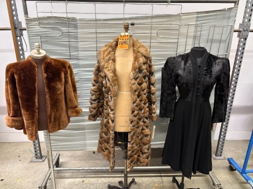 Lot of (3) fur coats