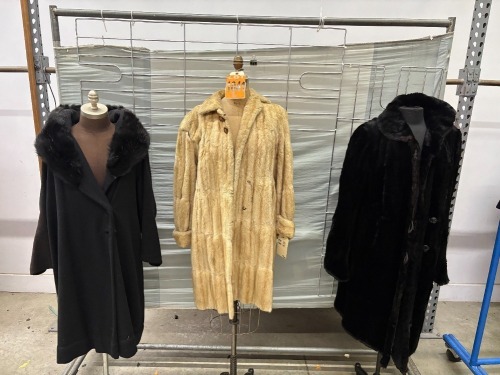 Lot of (3) fur coats
