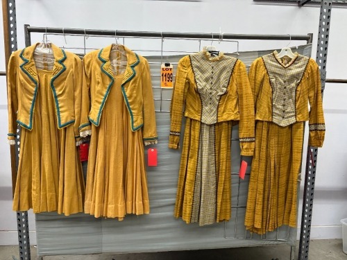 Lot of (2) sets of matching dresses, 4 units total