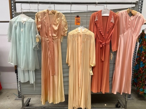 Collection of (20) nightgowns, slips and evening wear from various periods (1940s-90s)