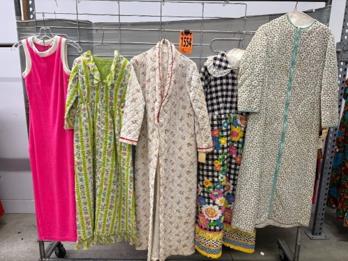 Collection of (15) nightgowns, robes and evening wear from various periods (1940s-90s)