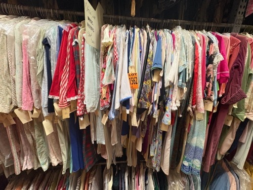 Collection of Robes incl. Section of Cotton / Slinky Misc. Robes, Section of Flannel Nightgowns, Short, Long, Assorted styles and Sizes