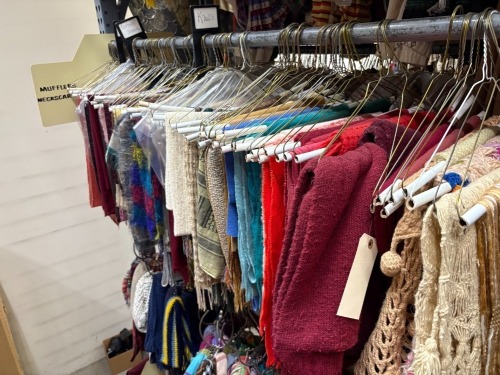 Collection of Mufflers and Neckscarves, Shawls, Knit, Crochets