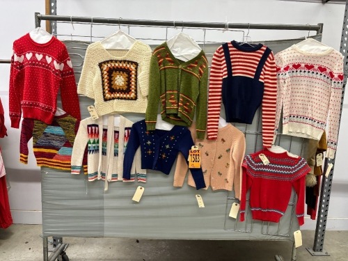 Collection of (10) 1970s era sweaters / pullovers, various sizes and styles