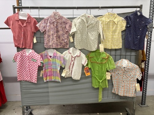 Collection of (10) womens tops, 1970s era