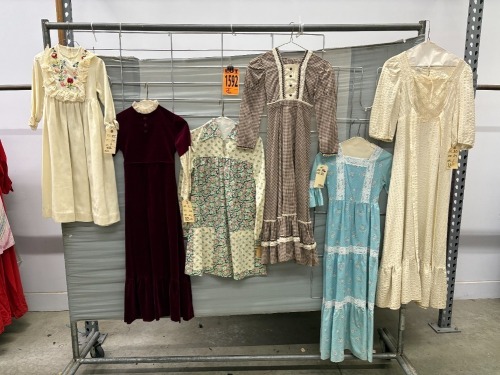 Collection of (6) dresses, 1970s era