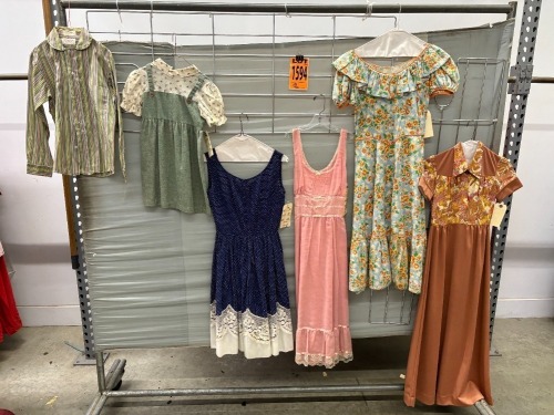 Collection of (6) dresses and shirts, 1950s era