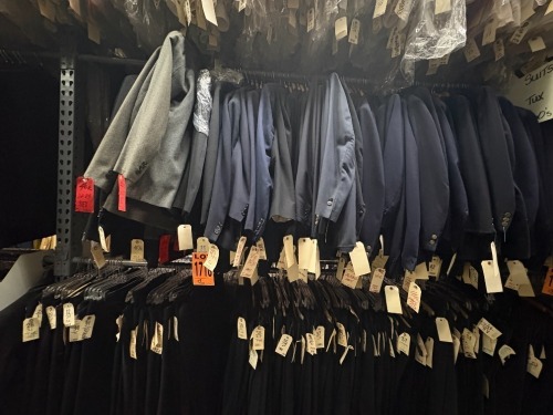 Collection of 1940-50s tuxedos tops and bottoms, approx 60 pcs