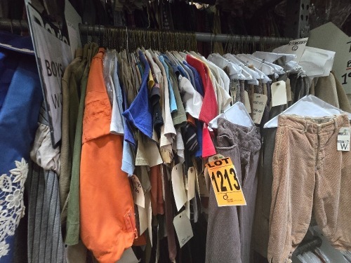 Collection of assorted Victorian era work shirts and pants