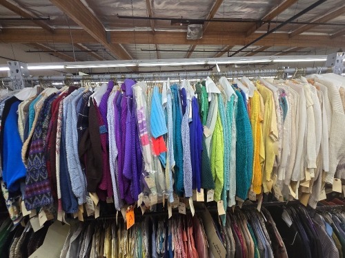 Collection of 1980's era sweaters, pullovers & cardigans