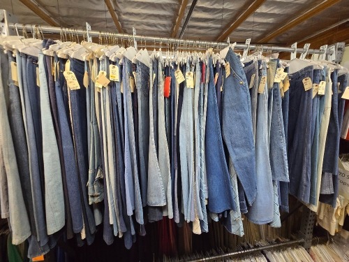Collection of 1970s era jeans