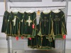 Collection of (9) green liturgical vestments - 4