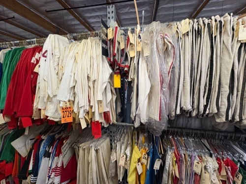 Collection of period football uniforms