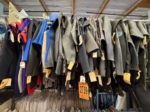 Collection of scuba clothing