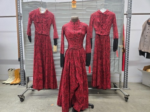 Collection of (3) 1850's period dressing gowns