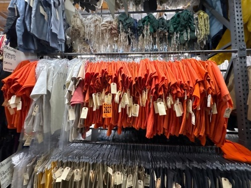 Collection of Prison Scrub Tops, Pants, Sets, assorted