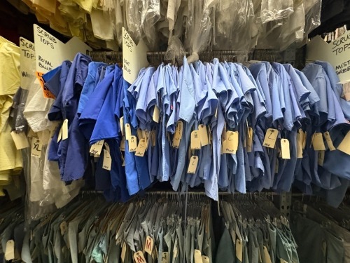 Collection of Scrub Tops, Bottoms, Royal Blue, Light Blue