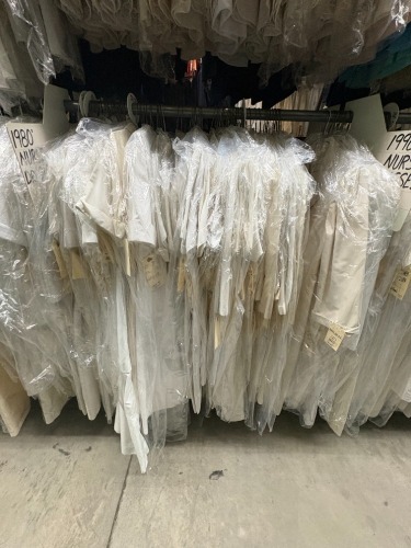 Collection of 1970-90s era nurse dresses